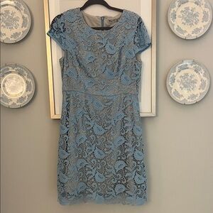 Elegant Blue Lace Cocktail dress